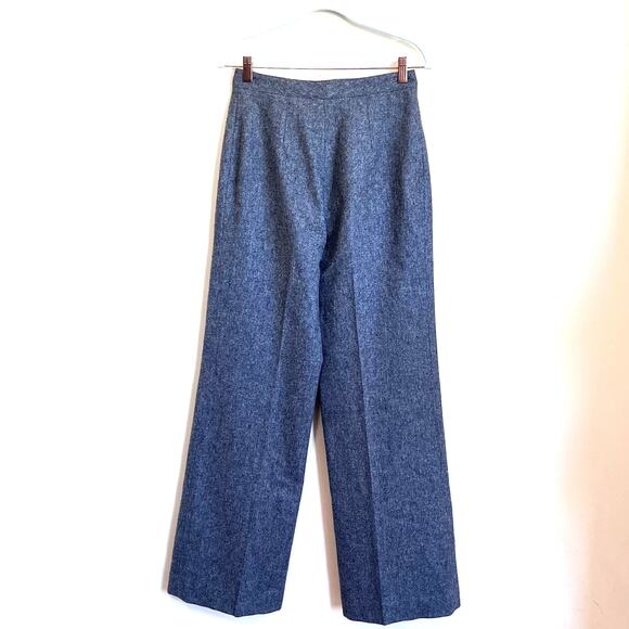 Vintage Old Money Dark Academia Wool Womens Pants Size 12 Gray Preppy Ivy League - Picture 2 of 5